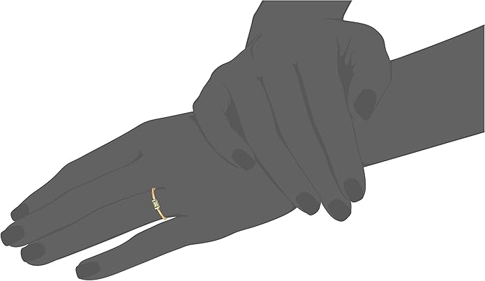 Amazon Essentials 18K Yellow Gold Plated Sterling Silver Cubic Zirconia Fashion Stackable Ring (previously Amazon Collection)