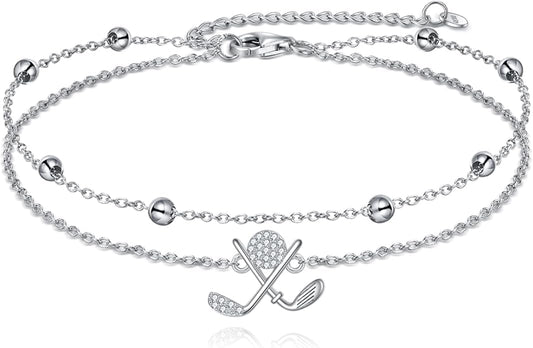 TIGER RIDER Dragonfly Anklet Sterling Silver Dragonfly Gifts Jewelry for Women with Crystal Birthday Anniversary