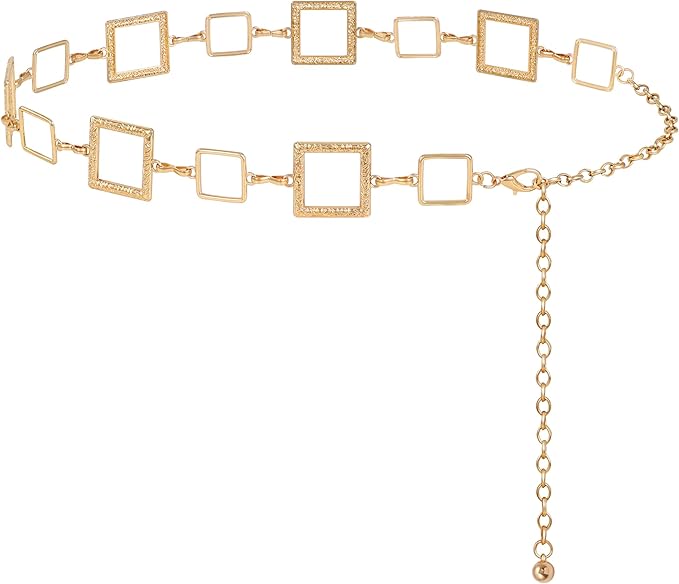 FIORETTO Chain Belts for Women Fashion Metal Waist Chain Chunky Belts for Dresses Jeans