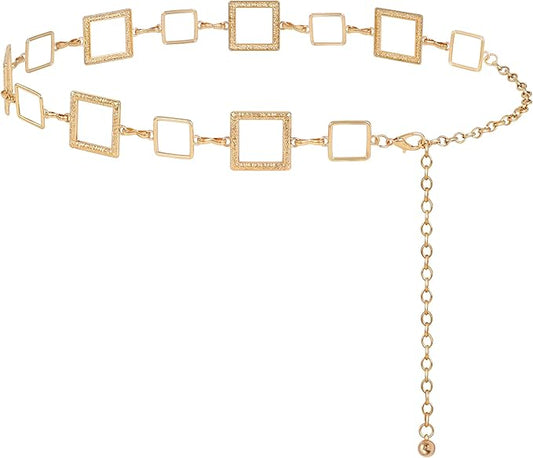 FIORETTO Chain Belts for Women Fashion Metal Waist Chain Chunky Belts for Dresses Jeans