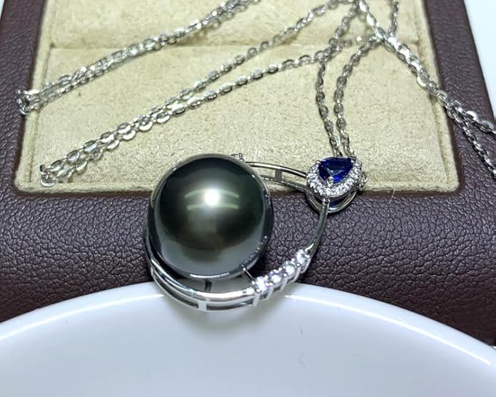Gifts for Wife - Tahitian Black Pearl Necklace, Fine Jewelry for Mothers Day, Anniversary, Birthday, Valentines Day, Christmas