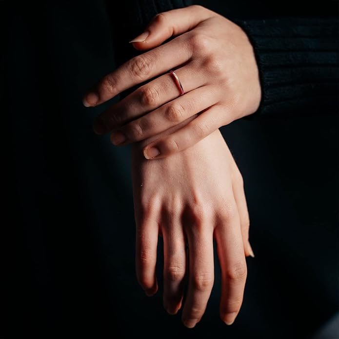 TRUMIUM 2mm 4mm 6mm 8mm Tungsten Wedding Band Ring for Men Women Gold/Rose Gold/Silver Domed High Polish Comfort Fit 4-15