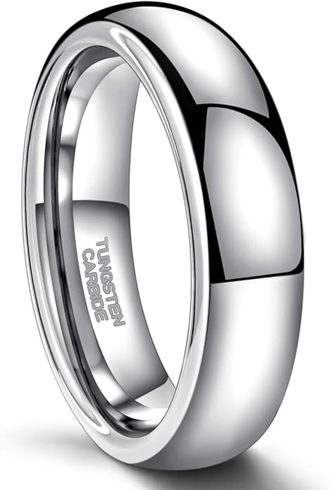 Greenpod 2mm 4mm 6mm Tungsten Wedding Bands Ring for Women Men Rose Gold/Silver/Gold/Black Polished Slim Engagement Promise Rings Comfort Fit Size 4-13