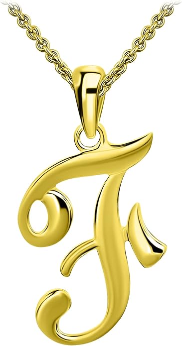 SEA OF ICE Letter Initial Necklace, Alphabet Letter Pendant Necklace, Sterling Silver, Gold, Rose Gold Necklace for Women, Elegant Initial Necklaces, Personalized Custom Women's Necklaces