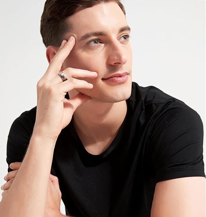 TIGRADE 2mm 4mm 6mm 8mm 10mm Titanium Ring Plain Dome High Polished Wedding Band Comfort Fit Size 3-15