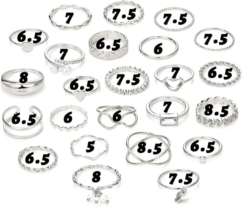 IFKM 51 Pcs Gold Knuckle Rings Set For Women Girls Vintage Stackable Joint Finger Midi Rings Dainty Cubic Zirconia Crystal Simple Twist Hollow Cute Rings Pack Jewelry Gift