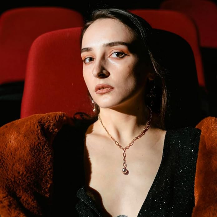 18k Gold Chain Link Necklace for Women, Baroque Pearl/Compass Pendant Necklace