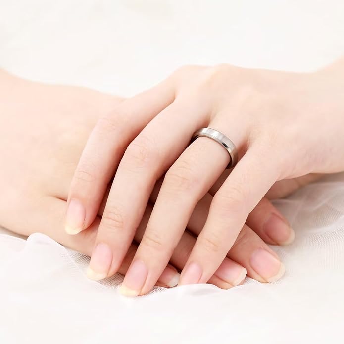 TIGRADE Titanium Rings 4MM 6MM 8MM 10MM Wedding Band in Comfort Fit Matte for Men Women Size 3-15