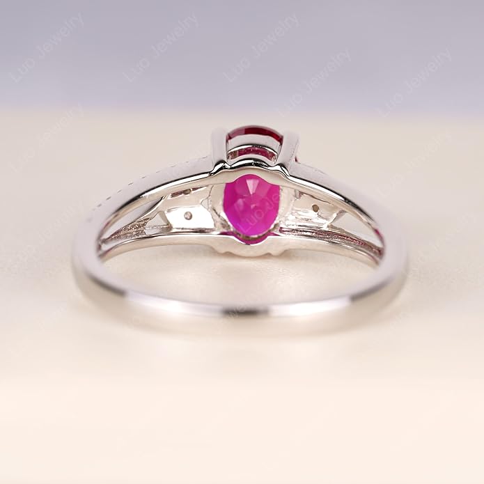 925 Sterling Silver Oval Shaped 8X6 MM Gemstone Ring Leaf Engagement Ring for Women Jewelry