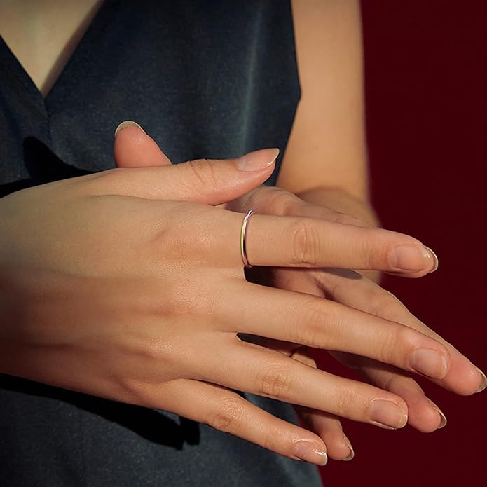 TRUMIUM 2mm 4mm 6mm 8mm Tungsten Wedding Band Ring for Men Women Gold/Rose Gold/Silver Domed High Polish Comfort Fit 4-15