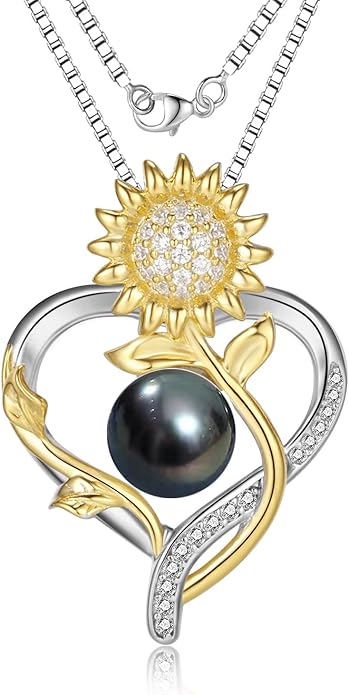 Anniversary Birthday Gifts for Wife Necklace for Women Jewelry Tahitian Black Pearl Necklace Valentine's Christmas Day Mothers Day Build Your Mom Wife Girlfriend Best Gifts for Women