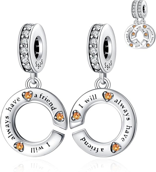 Annmors Charms for Bracelets Family Animal Safety Chains Nature Dangle for Women Bracelets & Necklace Pendant