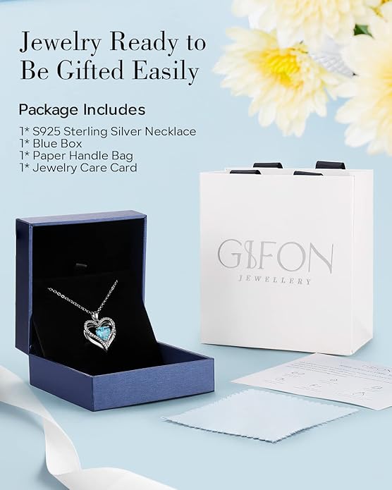 S925 Sterling Silver Necklace for Women, Wife Jewelry Rose Gold, Mom Birthday Valentines Mothers Day Gifts, Girlfriend Necklaces, Daughter Heart Jewel, Anniversary for Her