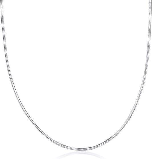 PORI JEWELERS 925 Sterling Silver 1.5MM Magic 8 Sided Italian Snake Chain - Women - Made In Italy