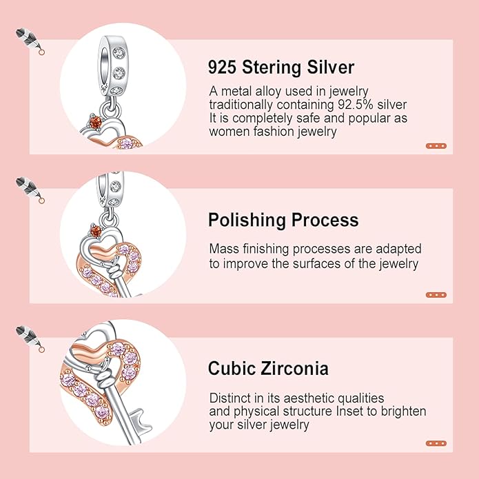 Annmors Charms for Bracelets Family Animal Safety Chains Nature Dangle for Women Bracelets & Necklace Pendant