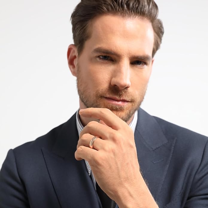 TRUMIUM 2mm 4mm 6mm 8mm Tungsten Wedding Band Ring for Men Women Gold/Rose Gold/Silver Domed High Polish Comfort Fit 4-15