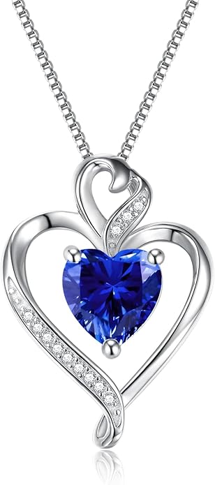 Heart Necklaces for Women 925 Sterling Silver Pendant Necklace Rose Gold Plated White Gold/14K Gold Plated Love Necklace for Her Girlfriend Wife Valentines Day Birthday Women Jewelry 18"+2"