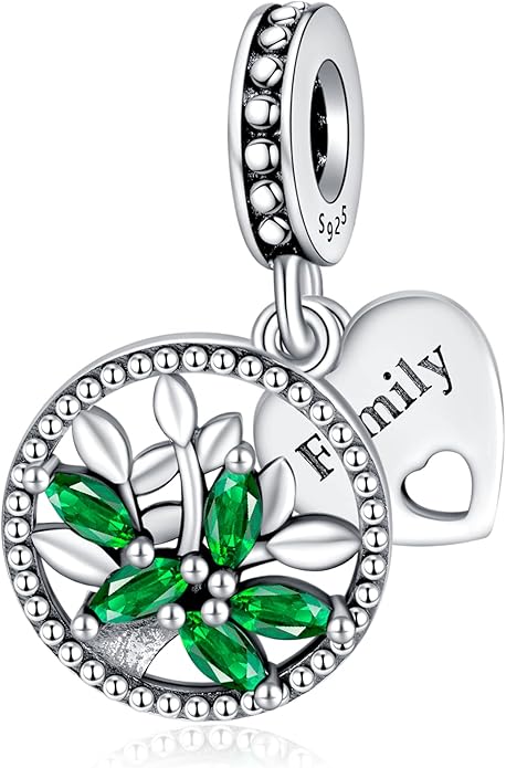 Annmors Charms for Bracelets Family Animal Safety Chains Nature Dangle for Women Bracelets & Necklace Pendant