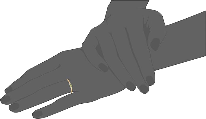 Amazon Essentials 18K Yellow Gold Plated Sterling Silver Cubic Zirconia Fashion Stackable Ring (previously Amazon Collection)