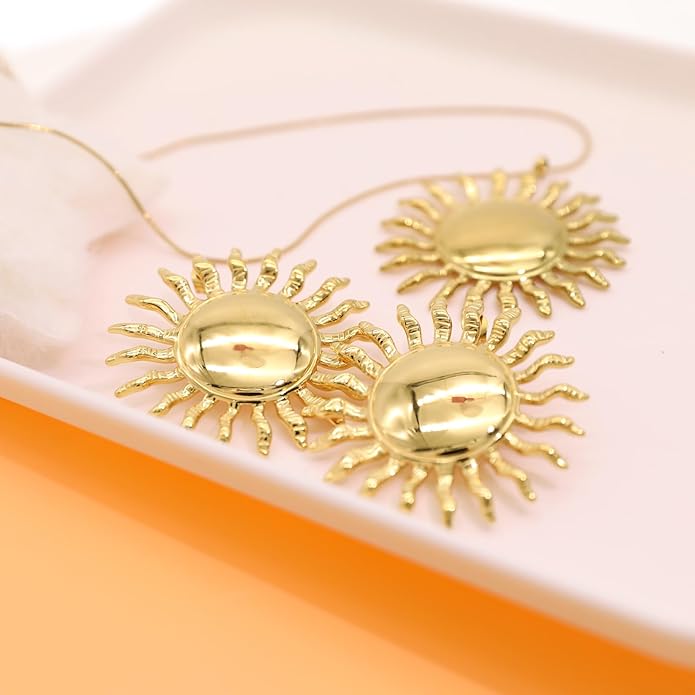 Chunky Retro Heart Necklace for Women Antique Layer Beach Ocean Moon Stars Western Boho Charm Necklaces Retro Link Chain Jewelry