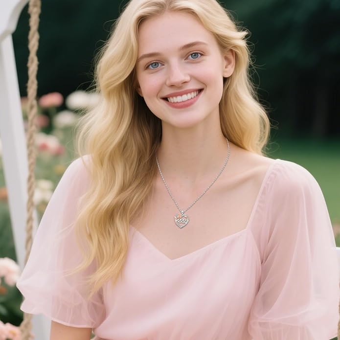 Number Necklace for Women 925 Sterling Silver Rose Angel Numbers Necklace Jewelry Birthday Gift for Grandma Mother