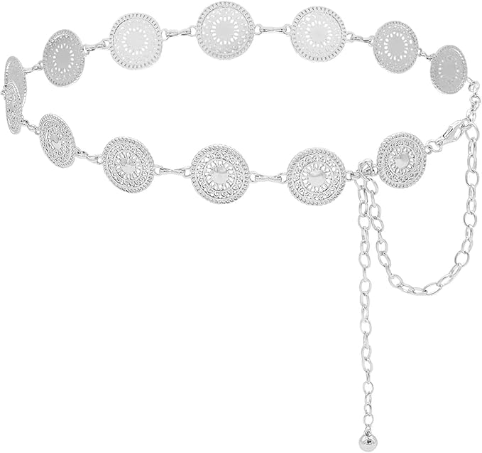 Women's Chain Belt Metal Waist Belt Chunky Belly Link Belt