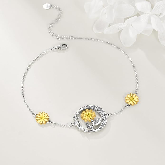 Witches Knot/Double Circle/Dragonfly/Butterfly/Bracelet Sterling Silver Adjustable Charm Bracelet Summer Beach Foot Chain Jewelry for Women Girls Gifts