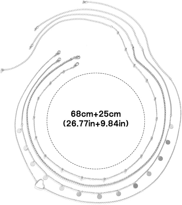 MODRSA Gold Chain Belt - Fashion Waist Chain Belt with Moon, Butterfly Rhinestone & Layered Design