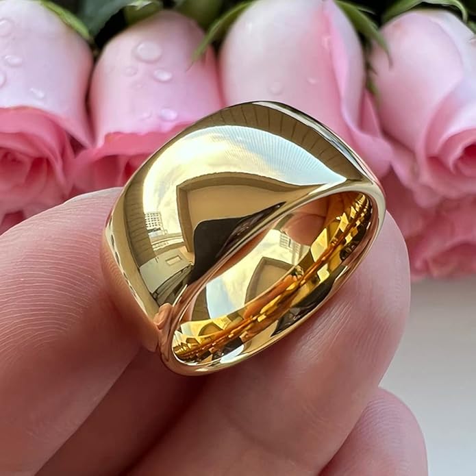 4mm 6mm 8mm 10mm Silver/Gold/White Tungsten Rings for Men Women Couple Fashion Jewelry Anniversary Engagement Wedding Bands Domed Polished I Love You Engraved Comfort Fit