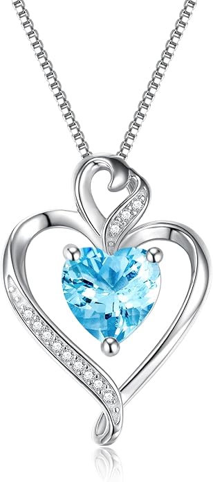 Heart Necklaces for Women 925 Sterling Silver Pendant Necklace Rose Gold Plated White Gold/14K Gold Plated Love Necklace for Her Girlfriend Wife Valentines Day Birthday Women Jewelry 18"+2"