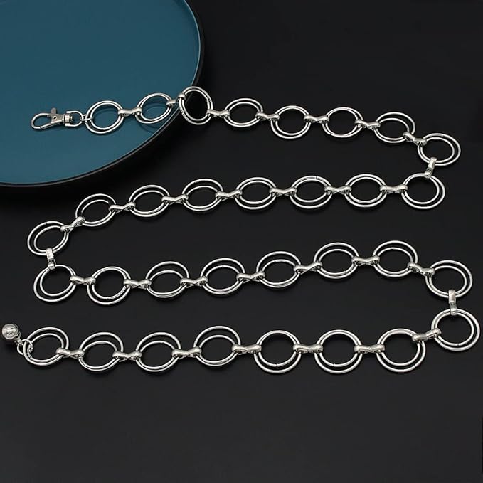 Women's Chain Belt Metal Waist Belt Chunky Belly Link Belt