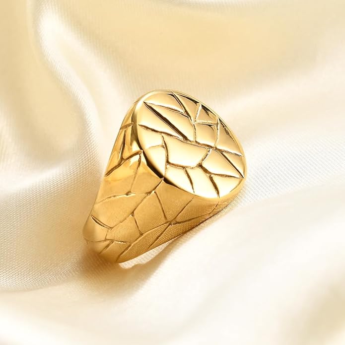 Stainless Steel Round Shape Classical Simple Plain Wedding Engagement Statement Pinky Band Signet Rings for Men Women Size 4-15