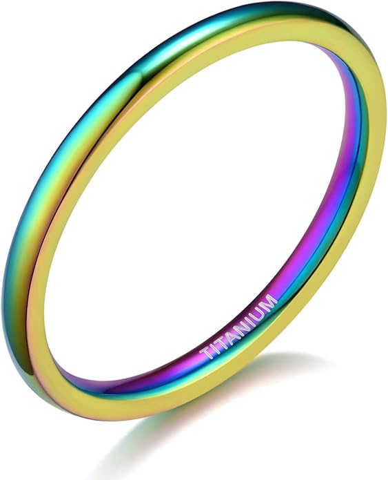 TIGRADE 2mm 4mm 6mm 8mm 10mm Titanium Ring Plain Dome High Polished Wedding Band Comfort Fit Size 3-15