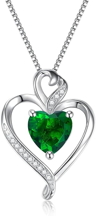 Heart Necklaces for Women 925 Sterling Silver Pendant Necklace Rose Gold Plated White Gold/14K Gold Plated Love Necklace for Her Girlfriend Wife Valentines Day Birthday Women Jewelry 18"+2"