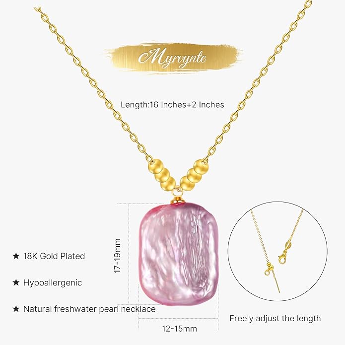 Pearl Necklaces for Women,Charm Choker Necklaces with Natural Freshwater Cultured Pearls,Dainty Pendants Necklaces Daily Wear or Fashion Gift for Women