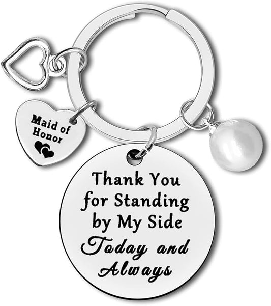 Dabihu Bridesmaid Gift from Bride Bridesmaid Keychain Maid of Honor Jewelry Wedding Bridal Party Gift