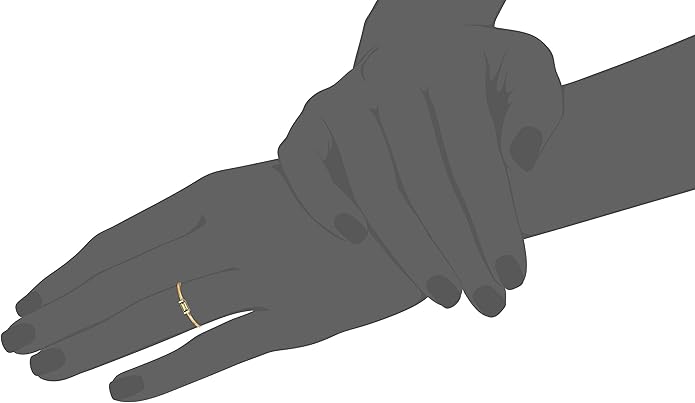 Amazon Essentials 18K Yellow Gold Plated Sterling Silver Cubic Zirconia Fashion Stackable Ring (previously Amazon Collection)