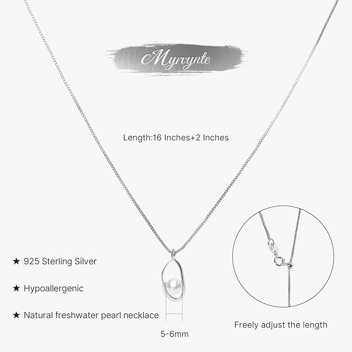 Pearl Necklaces for Women,Charm Choker Necklaces with Natural Freshwater Cultured Pearls,Dainty Pendants Necklaces Daily Wear or Fashion Gift for Women