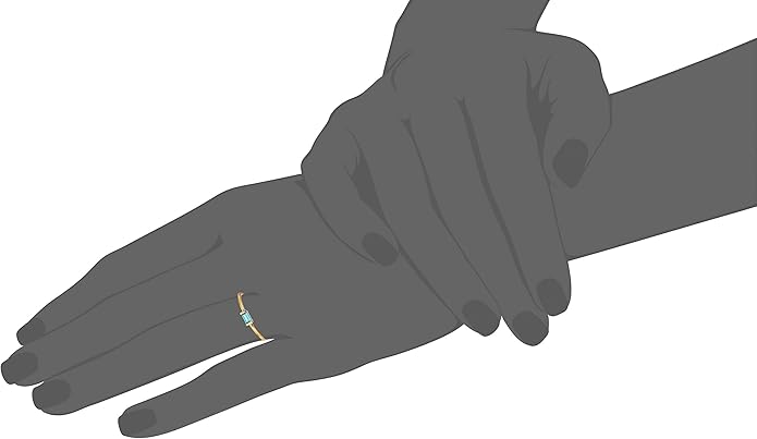 Amazon Essentials 18K Yellow Gold Plated Sterling Silver Cubic Zirconia Fashion Stackable Ring (previously Amazon Collection)