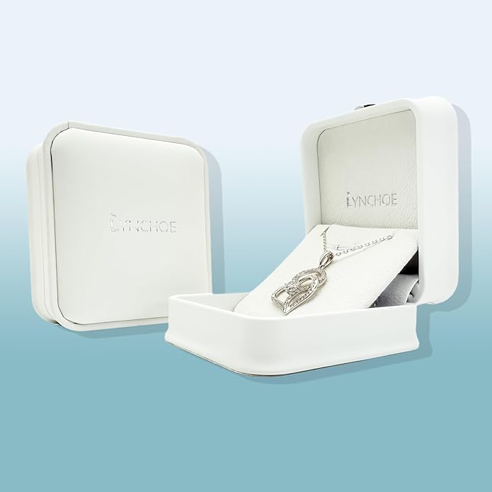 Heart Birthstone Silver Necklace for Women, S925 Sterling Silver Pendant Necklace Birthday Jewelry Gifts for Her Mother Mom Wife Girlfriend