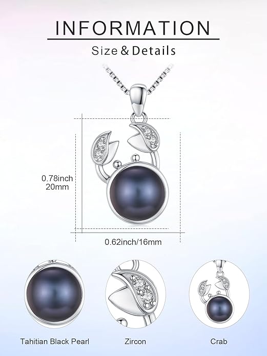 Gifts for Women Wife Mom-Tahitian Black Pearl Necklace-Wedding Birthday Anniversary Ocean Jewelry for Girlfriend Her-Mothers Day Gifts for Mom Valentines Day Christmas