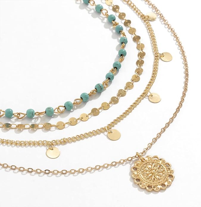 Choistily Charm Necklace Dainty Gold Western Outfit Beach Jewelry for Women Trendy Cowgirl Accessories for Women Gold Bow Sea Shell Pendant Necklace Preppy Stuff Summer Jewelry 2025