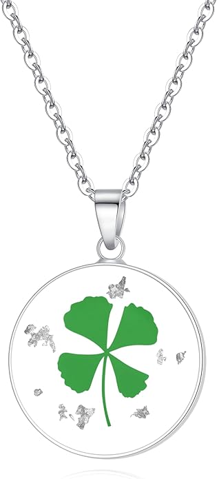 Forget-Me-Not and Queen Anne's Lace Pressed Wildflower Necklace | Birth Month Real Flower Necklace | Gold/Silver Pressed Flower Jewelry | Personalized Handmade Jewelry