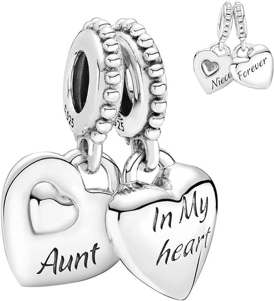 Annmors Charms for Bracelets Family Animal Safety Chains Nature Dangle for Women Bracelets & Necklace Pendant