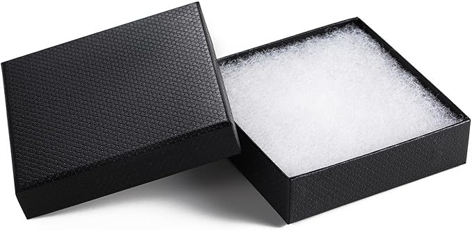 GEFTOL Jewelry Gift Boxes 96 Pack 3.5x3.5x1 Inch Cardboard Jewelry Boxes,Small Gift Boxes for Jewelry Earrings Necklaces Handmade Bangles Bracelets(Black)