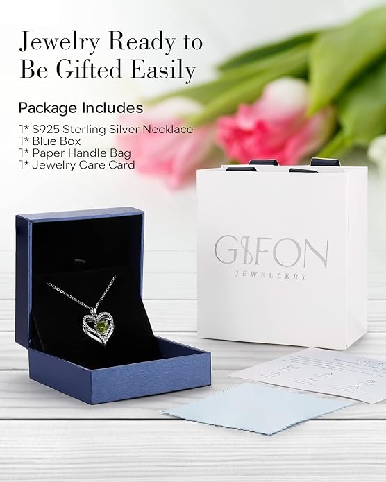 S925 Sterling Silver Necklace for Women, Wife Jewelry Rose Gold, Mom Birthday Valentines Mothers Day Gifts, Girlfriend Necklaces, Daughter Heart Jewel, Anniversary for Her