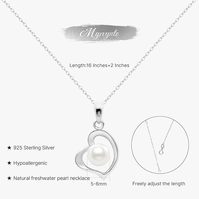 Pearl Necklaces for Women,Charm Choker Necklaces with Natural Freshwater Cultured Pearls,Dainty Pendants Necklaces Daily Wear or Fashion Gift for Women