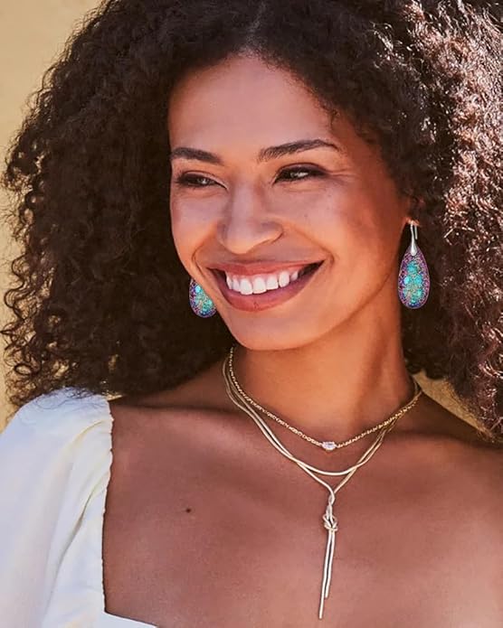 Natural Stone Earrings Waterdrop Stone Dangle Earrings for Women