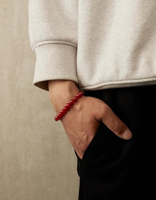 Handmade Natural Stone Beaded Stretch Bracelets,Healing Crystals Protection Bracelet,Spiritual Jewelry Gifts for Women & Men,Replacement Beads Included