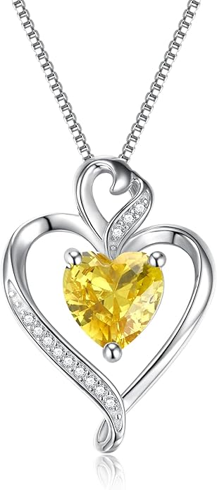 Heart Necklaces for Women 925 Sterling Silver Pendant Necklace Rose Gold Plated White Gold/14K Gold Plated Love Necklace for Her Girlfriend Wife Valentines Day Birthday Women Jewelry 18"+2"